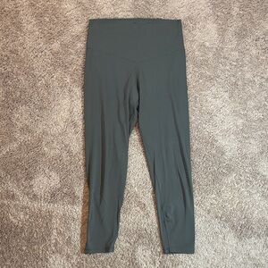 Aerie Olive Green Real Me 7/8 High-Rise Long Inseam Leggings